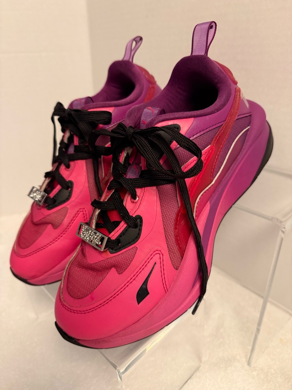 PUMA x BRATZ Pink Purple Sneakers Girls Big Kids Youth Size 5 EU 37